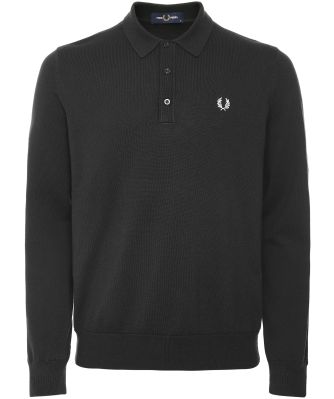 Knitted Long Sleeve Polo Shirt