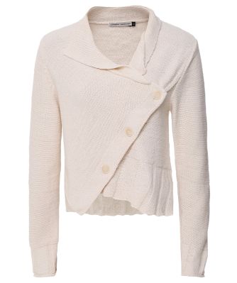 Cropped Asymmetric Cardigan
