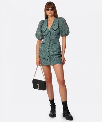 Jacquard Organza Mini Dress