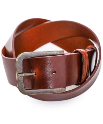 Elliot Rhodes Mens Brown Smooth Leather Belt