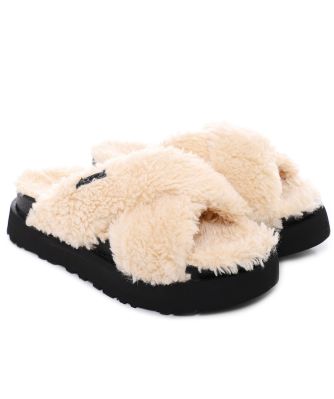 UGG Women's Fuzz Sugar Cross Slide