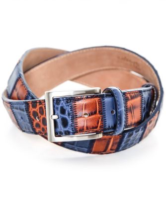 Leather Patchwork Belt 35mm