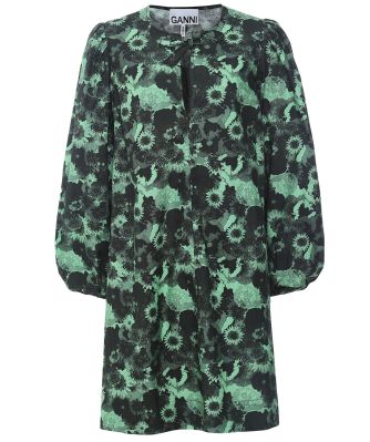 Printed A-Shaped Mini Dress