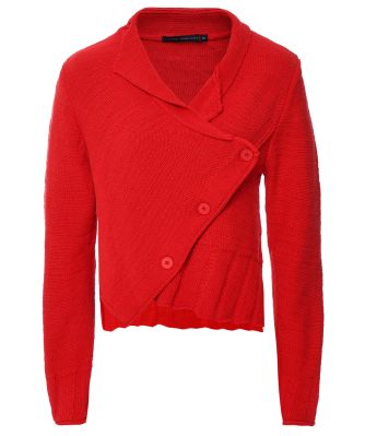 Cropped Asymmetric Cardigan