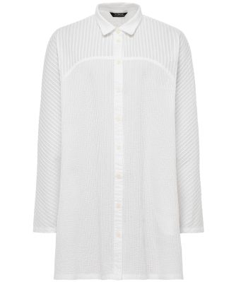 Yaccomaricard Women's A-Line Pintuck Lawn Shirt