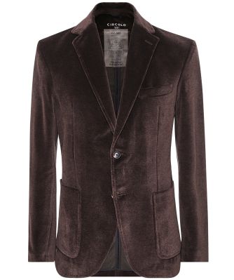 Slim Fit Velour Blazer