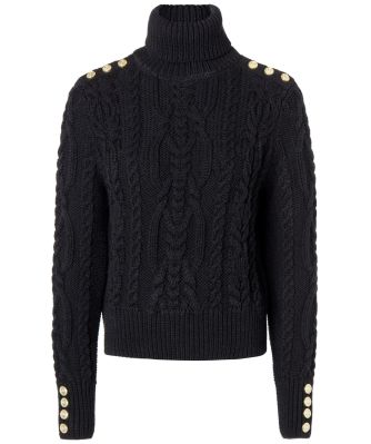 Belgravia Cable Knit Roll Neck Sweater