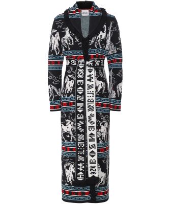 Bronco Merino Jacquard Long Cardigan