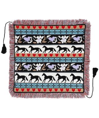 Annie Merino Jacquard Fringed Scarf