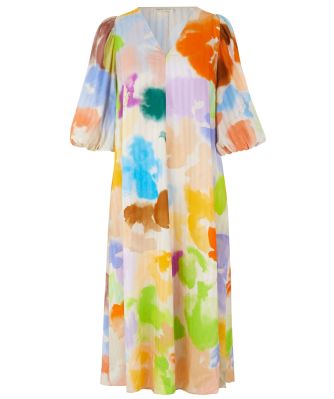 Seersucker Midi Dress
