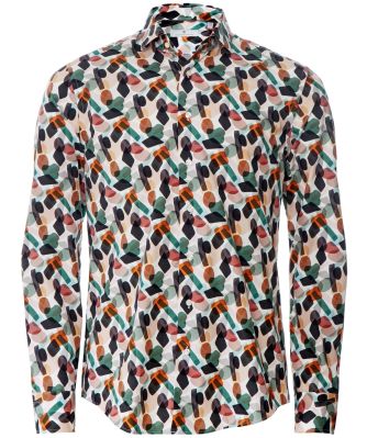 Tailored Fit Abstract Print Roma Shirt