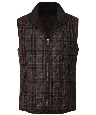 Waterville Men's Water-Repellent Tartan Wool Theo Gilet