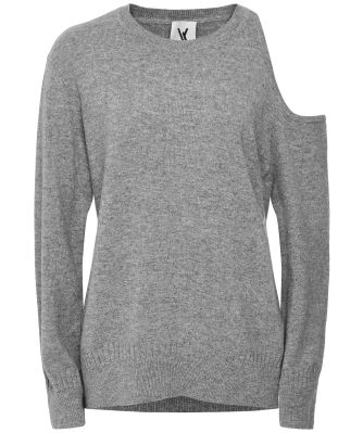Pearl Off the Shoulder Cashmere Sweater