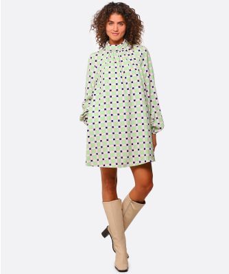 High Neck Solaries Dress
