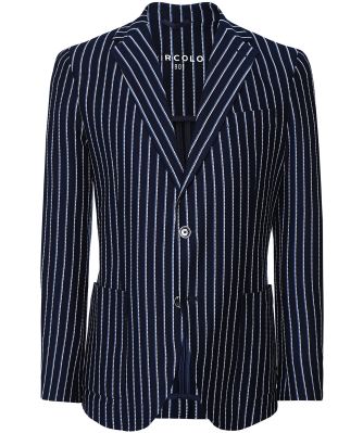 Circolo 1901 Men's Slim Fit Henley Stripe Jacket