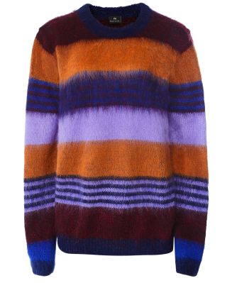 PS by Paul Smith Women's Relaxed Fit Mohair Striped Sweater