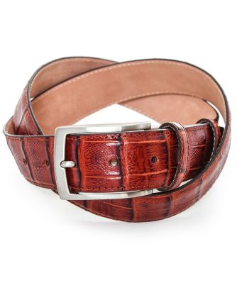 Robert Charles Men's Leather Mock Croc Belt 35mm