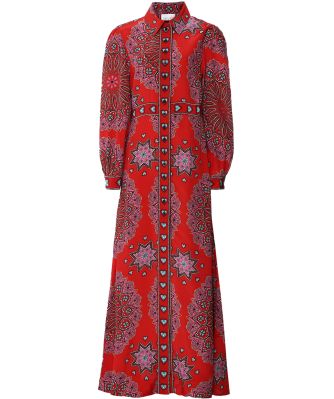 Dalton Silk Maxi Shirt Dress