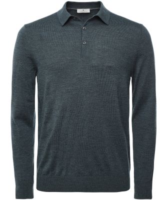 Merino Long Sleeve Polo Shirt