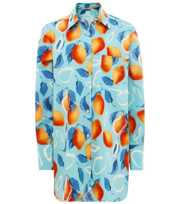 Long Sleeve Fruit Print Shirt