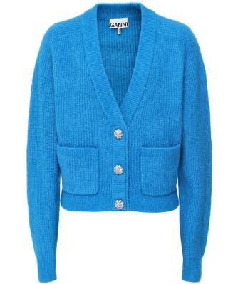 GANNI Women's Alpaca Wool Cardigan
