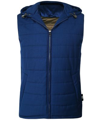 Pal Zileri Men's Blue Wool-Effect Hooded Gilet