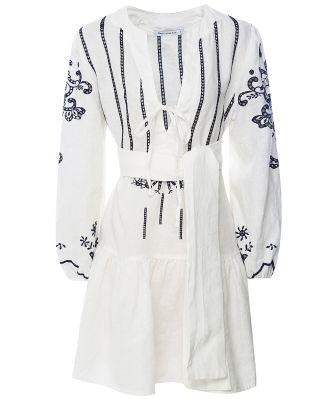 Kori Women's Tier Mini Linen Dress
