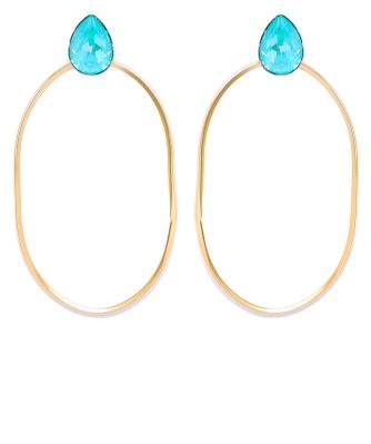 Diana Oval Crystal Earrings