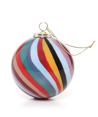 Swirl Stripe Glass Bauble