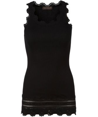 Silk Lace Hem Tank Top