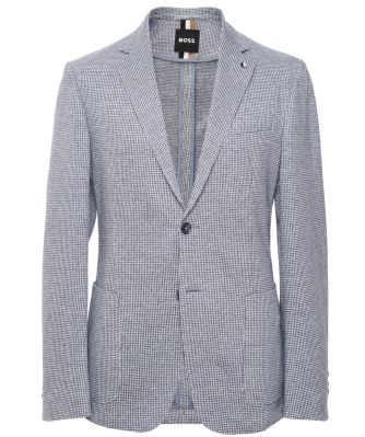 Linen Houndstooth C-Hanry-J-222 Jacket