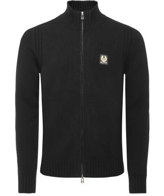 Lambswool Watch Zip Cardigan