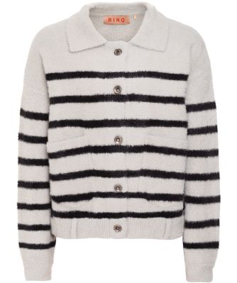 Faux Fur Striped Bubbly Jacket