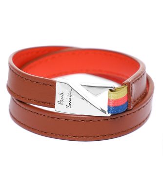 Paul Smith Mens Leather Hook Bracelet