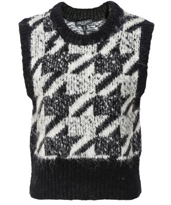 Edith Houndstooth Sweater Vest