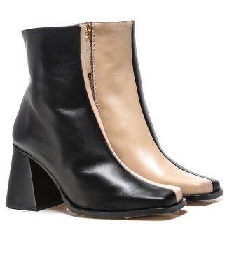 South Bicolour Leather Ankle Boots