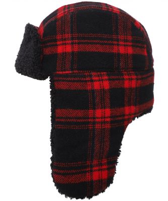 Stetson Men's Red Wool Shadow Plaid Bomber Hat