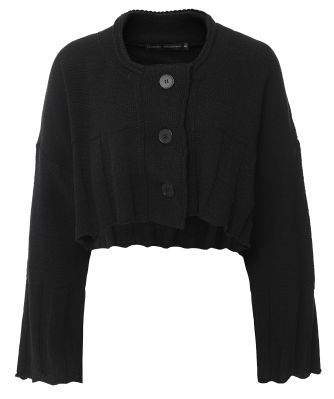 Knitted Ribbed Trim Cardigan