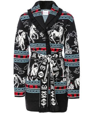 Bronco Merino Jacquard Cardigan