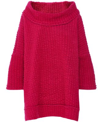 Oversized Textured Wool Blend Sweater