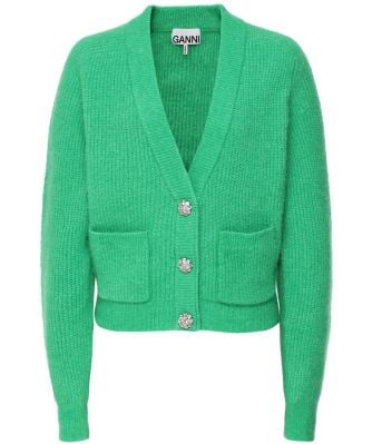 GANNI Women's Alpaca Wool Cardigan
