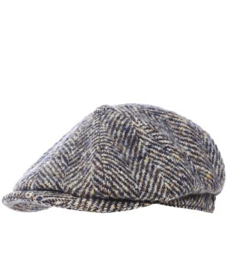 Virgin Wool Herringbone Hatteras Cap