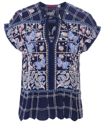 Johnny Was Women's Paise Embroidered Blouse