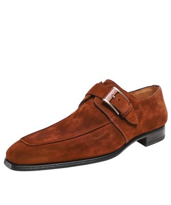 Magnanni Men's Suede Monk Shoes