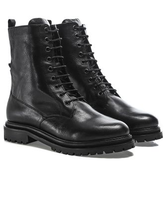 Hudson London Women's Resnick Leather Military Boots