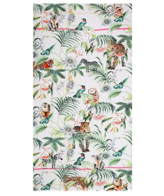 Ahujasons Women's Jungle Print Silk Blend Scarf