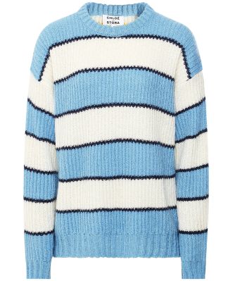 Mohair Mix Striped Tyga Sweater
