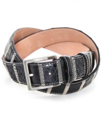 Leather Patchwork Belt 35mm