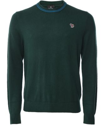 Merino Crew Neck Zebra Sweater