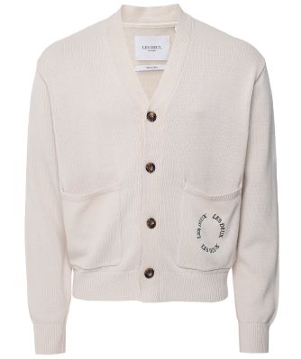 Les Deux Mens Cream Linen Cotton Forrest Cardigan